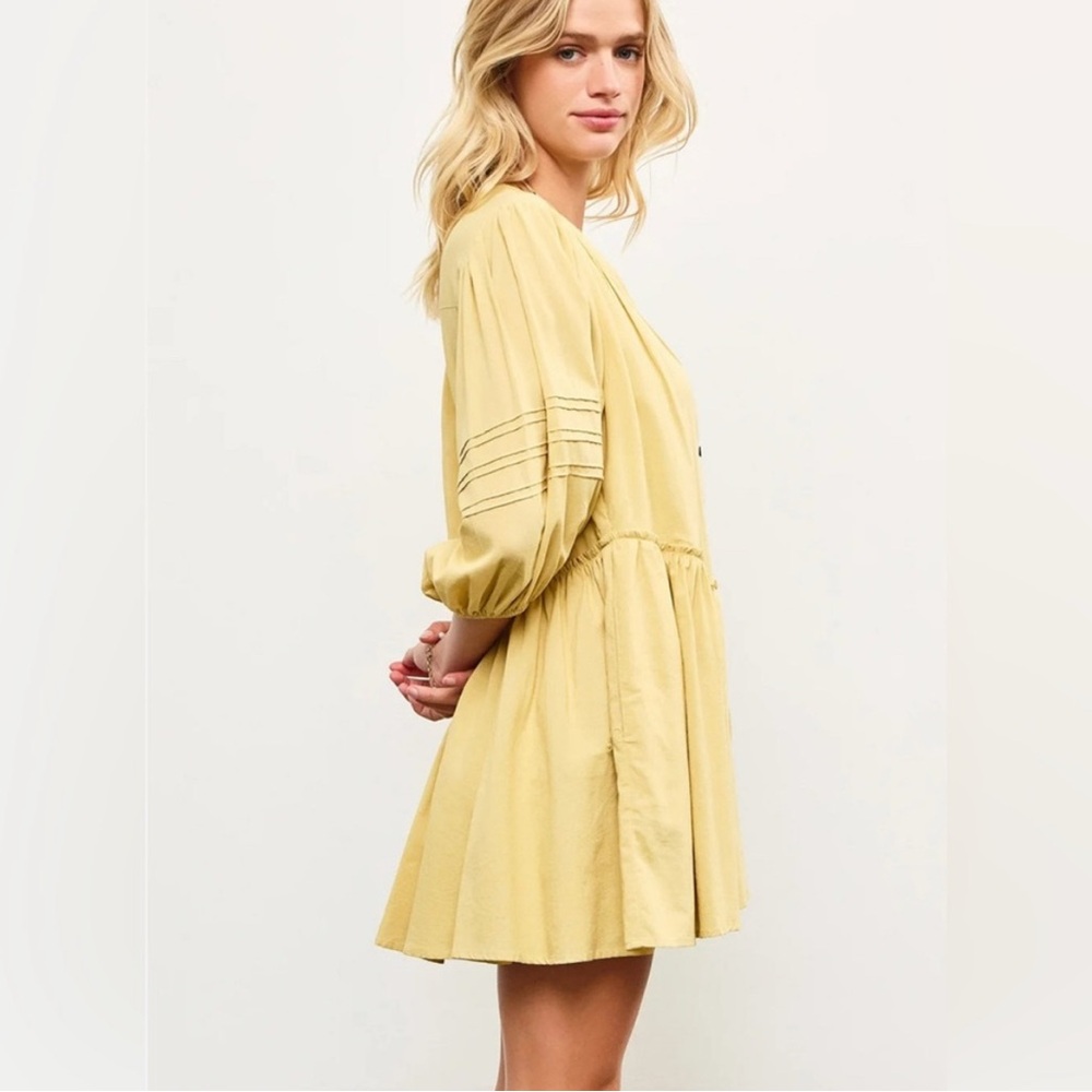 Yellow Mini Dress L - Picture 4 of 4